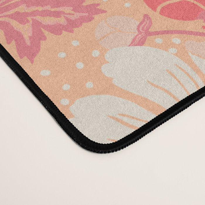 Enchanting Blossom Array: Artisanal Floral Desk Mat Gallery Image 4