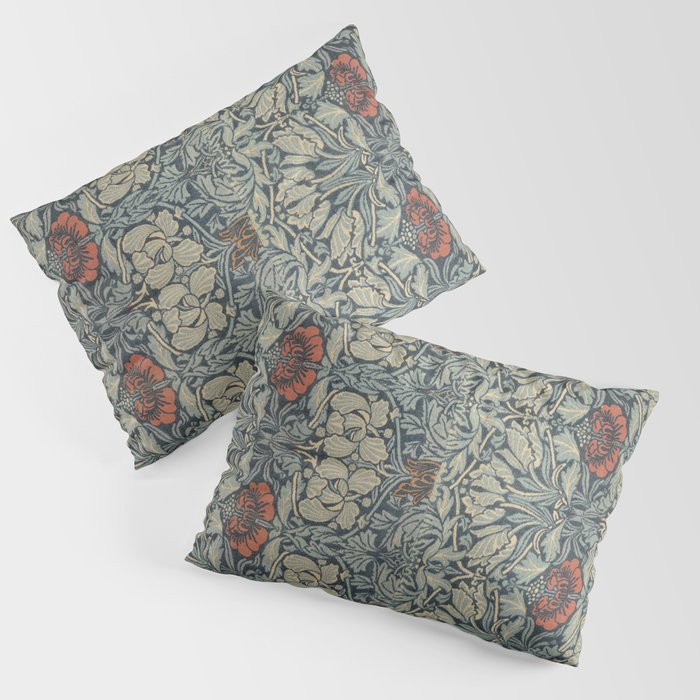 Vintage William Morris Tulip and Rose Pillow Sham Gallery Image 3