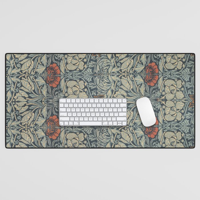 Vintage William Morris Tulip and Rose Desk Mat Gallery Image 1