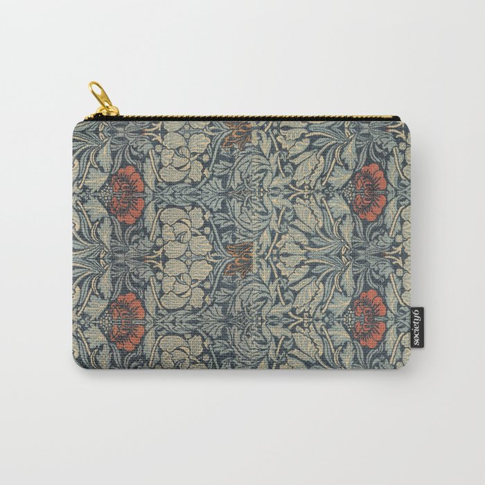 Vintage William Morris Tulip and Rose Carry All Pouch Gallery Image 1