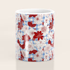 Dahlias on Blue Plaid Coffee Mug Gallery Image 4