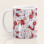 Dahlias on Blue Plaid Coffee Mug Gallery Image 3