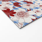 Dahlias on Blue Plaid Welcome Mat Gallery Image 2