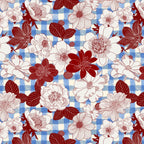 Dahlias on Blue Plaid Coffee Mug Gallery Image 2