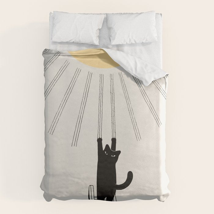 Cat Landscape 198: Making Sunshine Duvet Cover Gallery Image 1