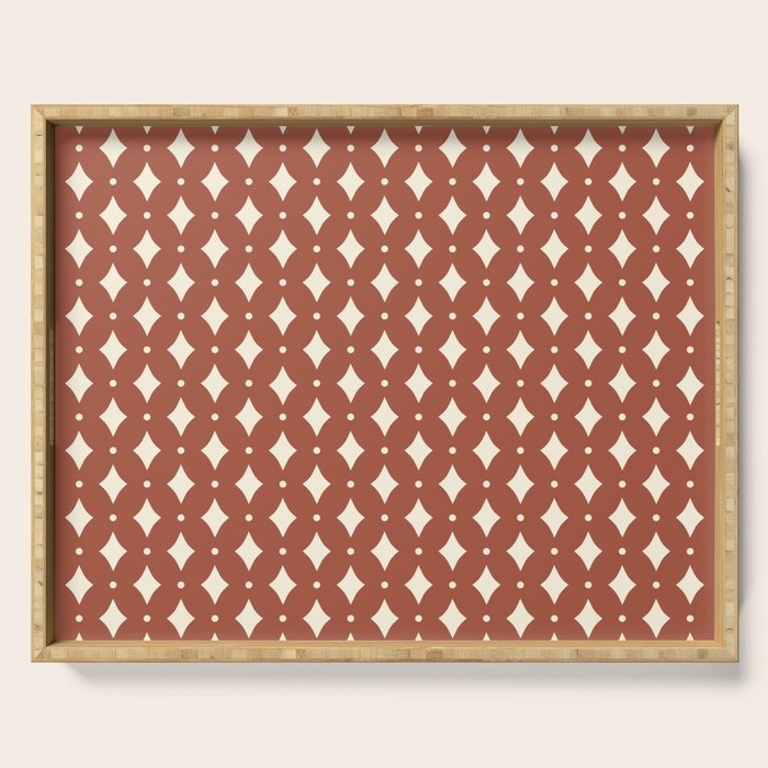 Vintage Stars X Brick Red Serving Tray Gallery Image 1