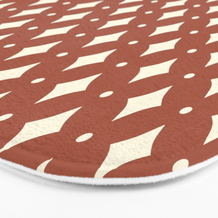 Vintage Stars X Brick Red Bath Mat Gallery Image 3