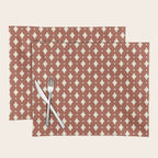 Vintage Stars X Brick Red Placemat Gallery Image 1