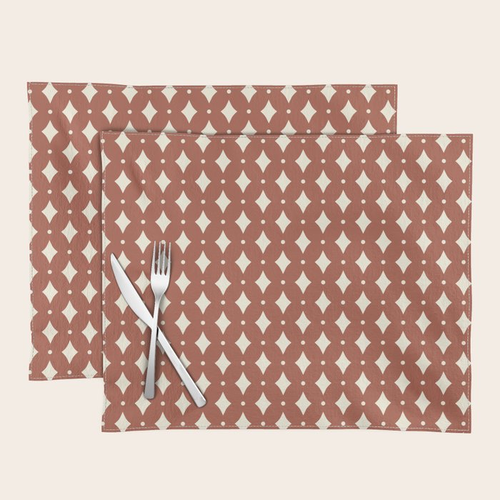 Vintage Stars X Brick Red Placemat Gallery Image 1