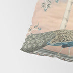 Chinoiserie Palatial Peacock Garden Peach Cloud Sky Pillow Sham Gallery Image 4
