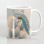 Chinoiserie Palatial Peacock Garden Peach Cloud Sky Coffee Mug Gallery Image 1