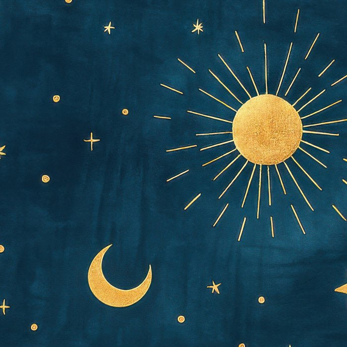 Celestial Gold Sun and Moon Boho Starry Sky Abstract Night Art Coffee Mug Gallery Image 2