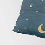 Celestial Gold Sun and Moon Boho Starry Sky Abstract Night Art Pillow Sham Gallery Image 4
