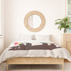Cat with rainbow Duvet Cover Gallery Image 3