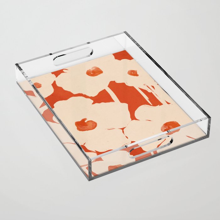 Abstract Flowers 4 Acrylic Tray Gallery Image 1
