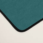 Botanical Teal Green Solid Color Desk Mat Gallery Image 4