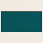 Botanical Teal Green Solid Color Desk Mat Gallery Image 3