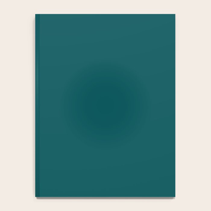 Botanical Teal Green Solid Color Notebook Gallery Image 4
