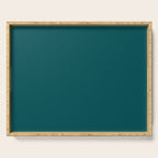 Botanical Teal Green Solid Color Serving Tray Gallery Image 1