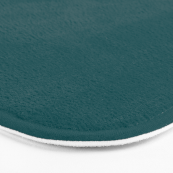 Botanical Teal Green Solid Color Bath Mat Gallery Image 3