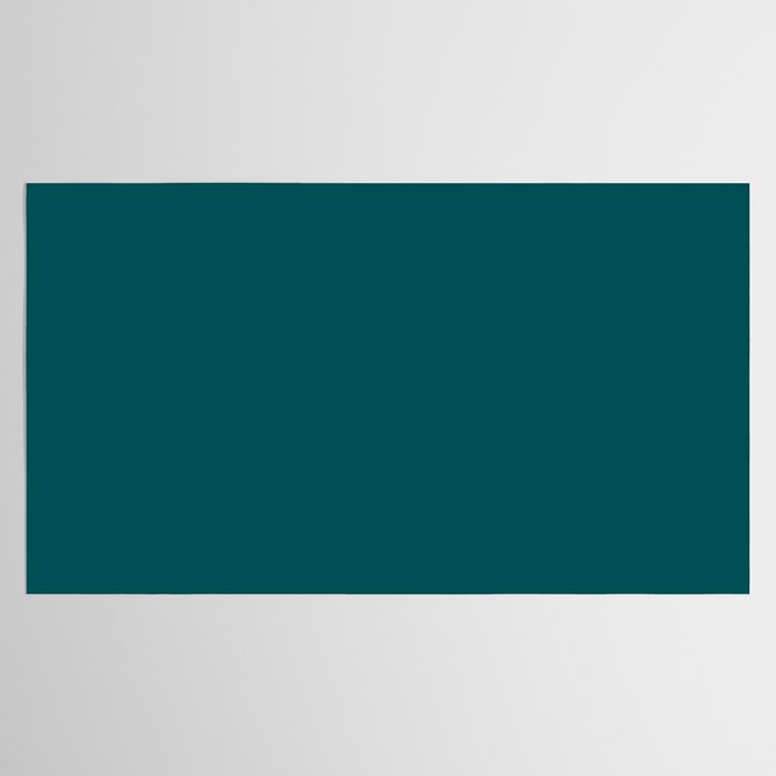 Botanical Teal Green Solid Color Tablecloth Gallery Image 2