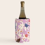 Birds in branches chalky pink Wine Chiller Gallery Image 1