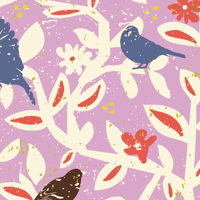 Birds in branches chalky pink Coffee Mug Gallery Image 2