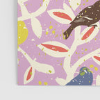Birds in branches chalky pink Poster Gallery Image 3