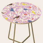 Birds in branches chalky pink Side Table Gallery Image 2