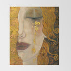 Gustav Klimt - Golden Tears ,No.1, Throw Blanket Gallery Image 2