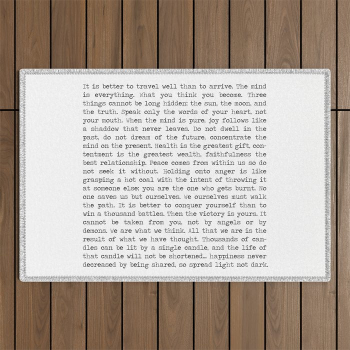 The Wisdom of Buddha Outdoor Rug Gallery Image 1