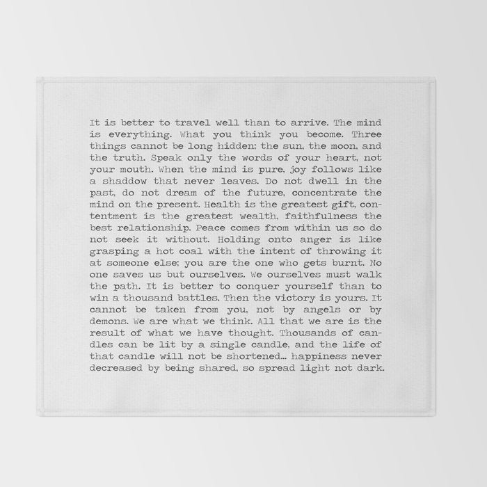 The Wisdom of Buddha Throw Blanket Gallery Image 2