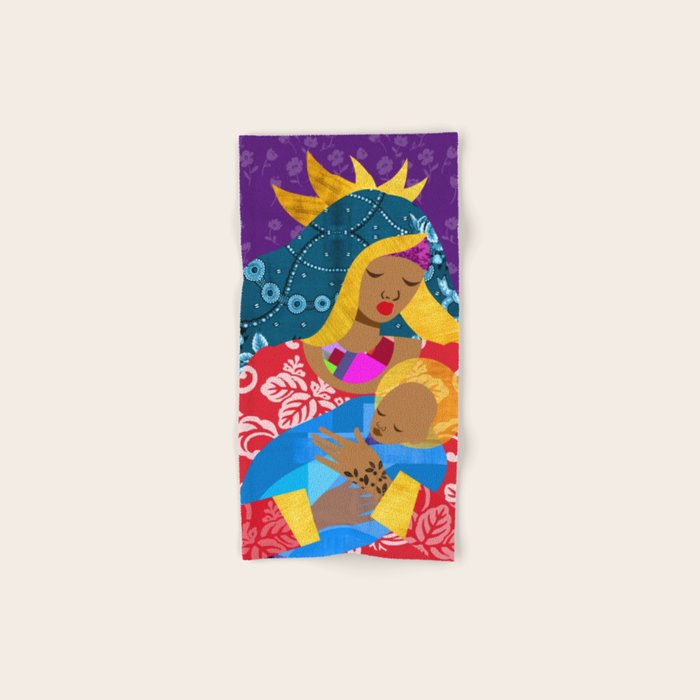 Virgin Mary and Child Bath Towel Gallery Image 1