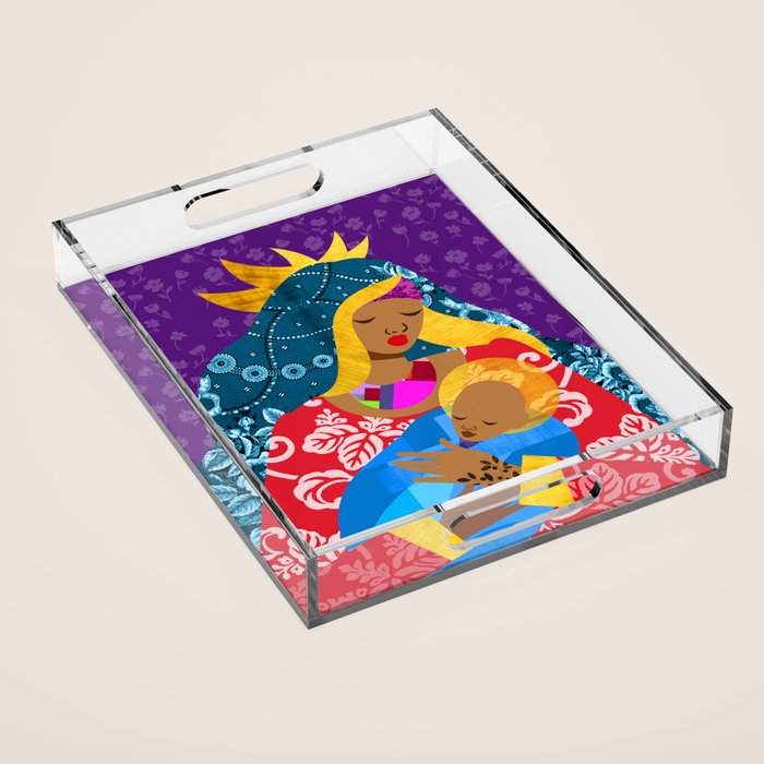 Virgin Mary and Child Acrylic Tray Gallery Image 1
