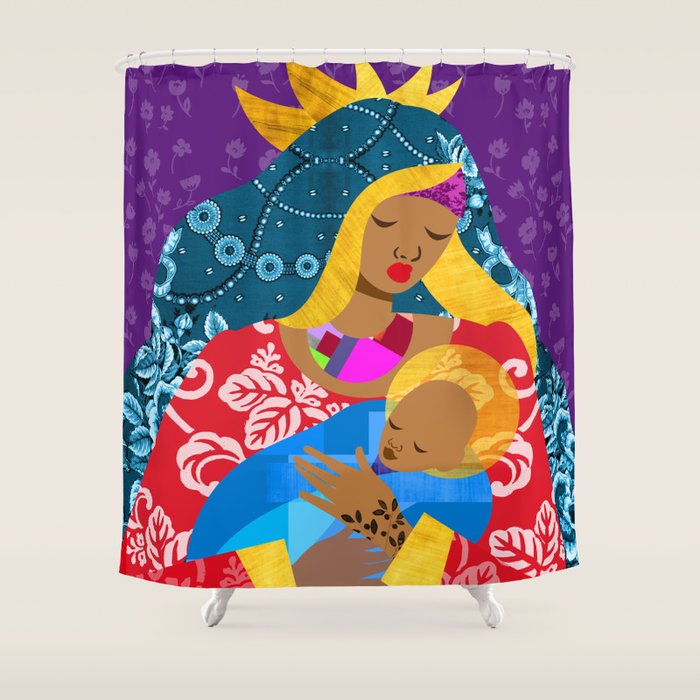 Virgin Mary and Child Shower Curtain Gallery Image 1