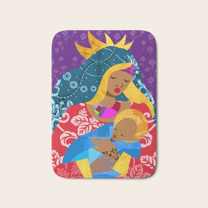Virgin Mary and Child Bath Mat Gallery Image 1