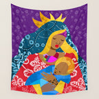 Virgin Mary and Child Wall Tapestry Gallery Image 4