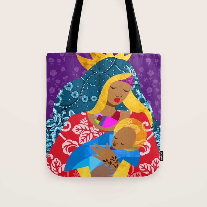 Virgin Mary and Child Tote Bag Gallery Image 1