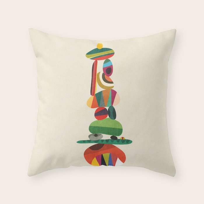 Totem - balanced pebbles Throw Pillow Gallery Image 6