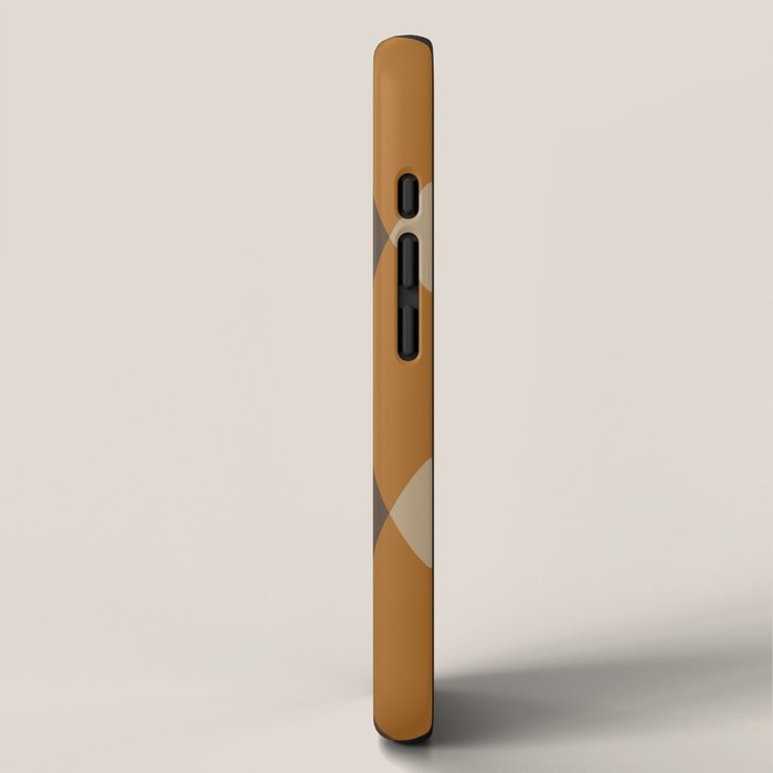 Retro Argyle Diamond Pattern Brown Caramel iPhone Case Gallery Image 2