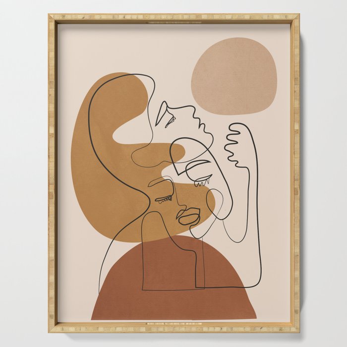 Abstract Faces 4  Serving Tray Gallery Image 1