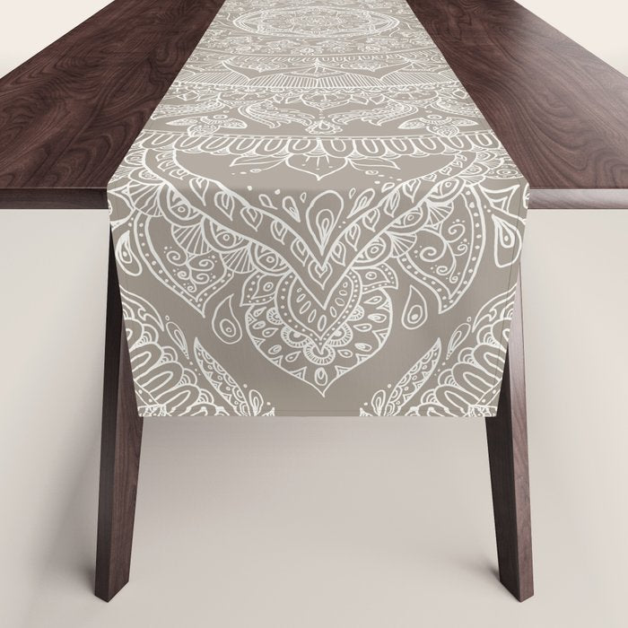Mandala - Taupe Table Runner Gallery Image 1
