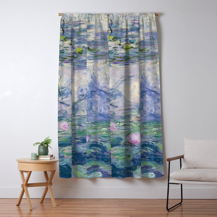 Water Lilies Claude Monet Fine Art Window Curtain Gallery Image 1