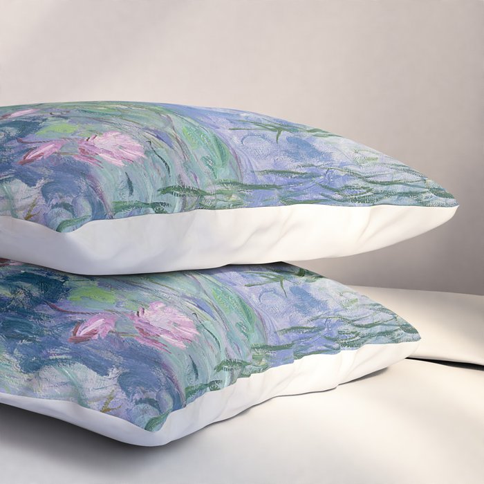 Water Lilies Claude Monet Fine Art Pillow Sham Gallery Image 3