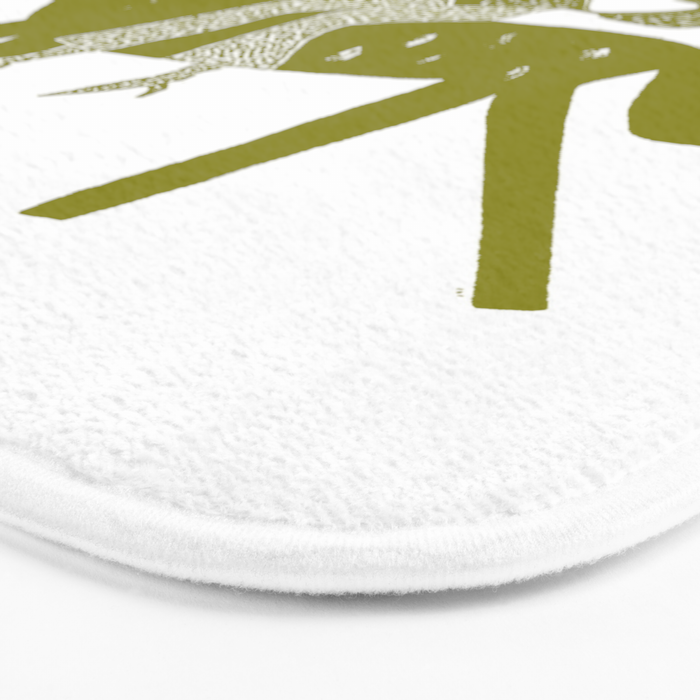 Solo Rider Dark Moss â Minimalist Cowboy Art Bath Mat Gallery Image 3