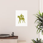 Solo Rider Dark Moss â Minimalist Cowboy Art Poster Gallery Image 2