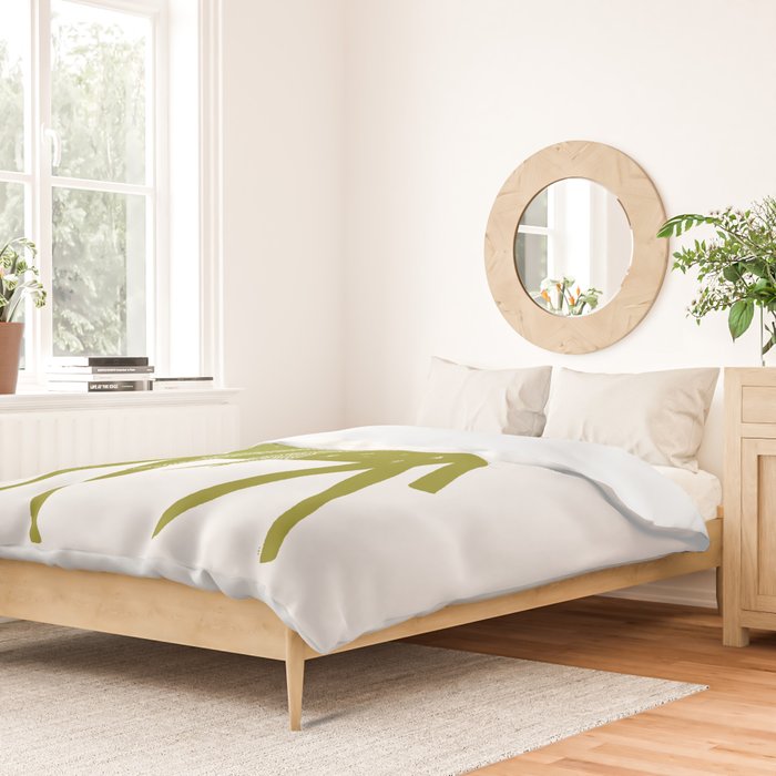 Solo Rider Dark Moss â Minimalist Cowboy Art Duvet Cover Gallery Image 2