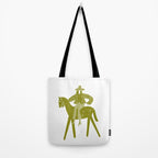 Solo Rider Dark Moss â Minimalist Cowboy Art Tote Bag Gallery Image 2