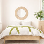 Solo Rider Dark Moss â Minimalist Cowboy Art Duvet Cover Gallery Image 3