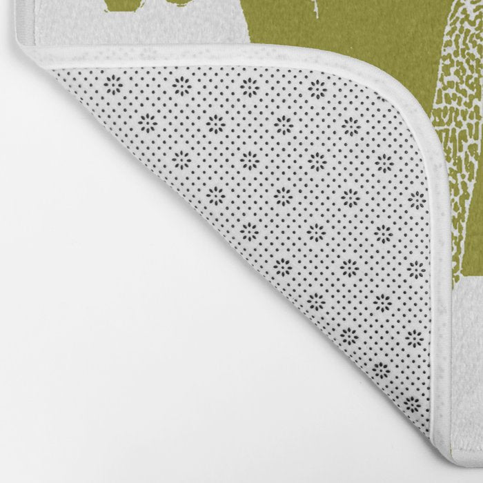 Solo Rider Dark Moss â Minimalist Cowboy Art Bath Mat Gallery Image 2